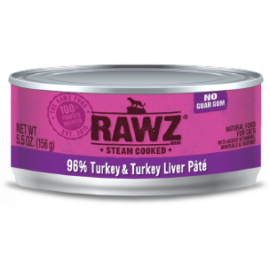 Rawz 96% 火雞肉、火雞肝 全貓罐頭 155g x 24罐